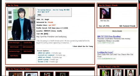 Seo Do Young's Official Friendster